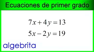 Ecuaciones simultáneas de primer grado con dos incógnitas, método de igualación 436