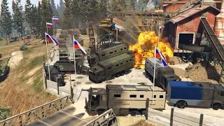 ❗Russian secret weapons transport Truck was destroyed by Ukrainian Su-33 Fighter jets | GTA 5