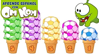 Aprende con Om Nom | Aprende colores y números con helados | Learn Spanish with Om Nom