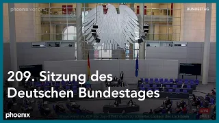 209. Sitzung des deutschen Bundestages