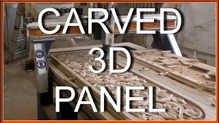 Carved 3D panel with CNC router
