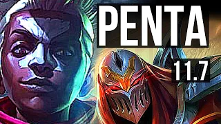 EKKO vs ZED (MID) | Penta, 9 solo kills, Legendary, 1.6M mastery, 800+ games | BR Master | v11.7