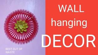 DIY DISPOSABLE PLASTIC SPOON & FORK //WALL HANGING//HOME DECOR//BEST OUT OF WASTE