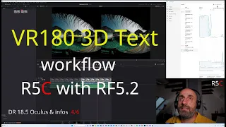 VR180 with CANON RF 5.2 & R5C. EOS VR Utility, Davinci resolve 3D Text in VR180, check with Oculus