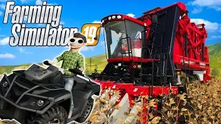 ATV RACE AND COTTON FARMING?! (Farming Simulator 19 Gameplay Roleplay)