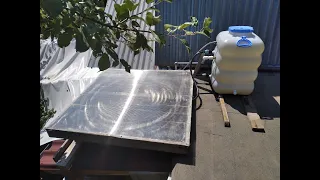 Самодельный солнечный коллектор с бойлером, для горячего водоснабжения дома.