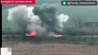 Боевой украинский гусь поразил российский танк
