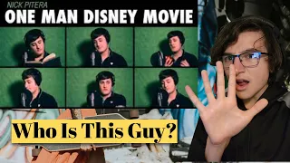 Reacting To "One Man Disney Movie" Nick Pitera - Disney Medley (Who Is This Guy?)