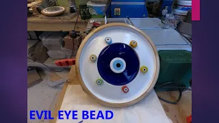 Evil Eye Plate for our home in Bodrum #woodturning