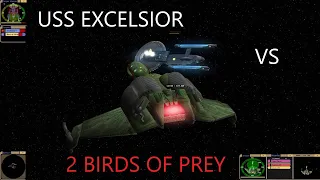 2 Birds Of Prey VS USS Excelsior | Star Trek Bridge Commander Battle |