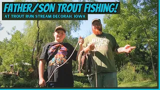 FATHER/SON TROUT FISHING! (Trout Run stream Decorah, Iowa)