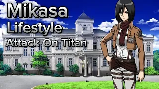 Mikasa Ackerman  Lifestyle from attack on titan. Anime character Lifestyle.
