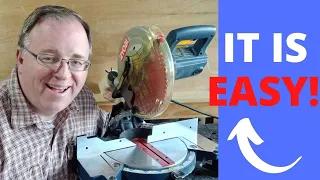 EASY way to square up your miter saw to make accurate cuts. Great for Beginners