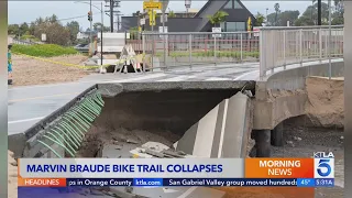 Historic storm blamed for bike trail collapse in Pacific Palisades