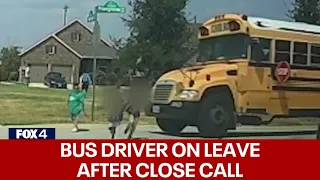 Denton ISD bus driver suspended after nearly hitting kids crossing the street