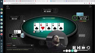 Ace High Flush ♠ loses to straight flush ♠ on River 🤕