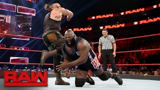 Mark Henry vs. Braun Strowman: Raw, Feb. 13, 2017