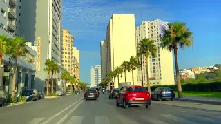 Tangier 2022 driving downtown , 4K HDR , Morocco Africa Person Walking