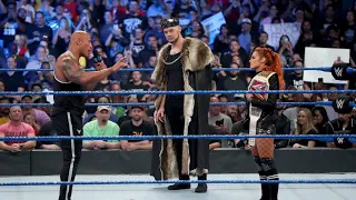 THE ROCK AND BECKY LYNCH HUMBLE KING CORBIN WWE SMACKDOWN FULL SEGMENT