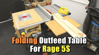 Foldable Outfeed Table for Rage 5S Table Saw