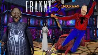 Granny 3 Spiderman 🕷️mode| granny grandpa become sasta Spiderman🤣|without weapon full gameplay