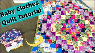 DIY Memory quilt - AMAZING TECHNIQUE [Memory Quilt Made From Clothing]