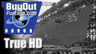 USS Kitty Hawk & USS Bainbridge Enter Service 1961 HD Stock Footage