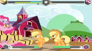 Fighting Is Magic Mugen 2 Applejack VS 2 Pinkie Pie