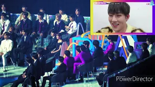 191116 GOT7, Stray Kids, TXT, NCT reaction to Monsta X VCR VLIVE HEARTBEAT