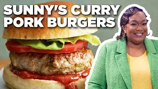 Sunny Anderson's Curry Pork Burgers with Spicy Ketchup | Food Network