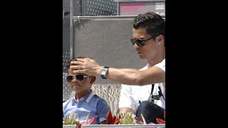 Cristiano Ronaldo takes son to watch Rafael Nadal victory at Madrid Open - 2014 #cr7