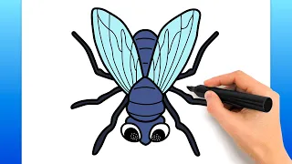 How To Draw A Fly (Easy Drawing Tutorial)