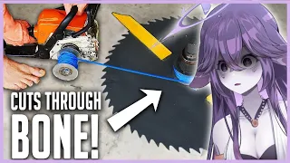 Mega Reacts to World's Largest Beyblade - Powered By A Chainsaw! | I did a thing