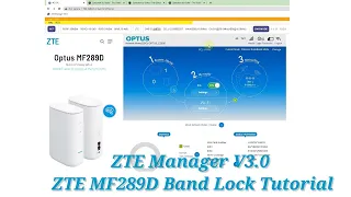 ZTE Manager V3.0 ZTE MF289D Band Lock Tutorial