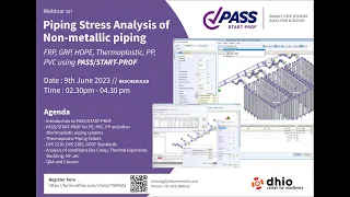 Webinar on Piping Stress Analysis of NON-METALLIC Piping using PASS/START-PROF