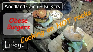 Hot Rocks Cooking • Massive Burgers • Woodland Camp with Mr CLB • RAB Ridgeraider Bivi and Tarp