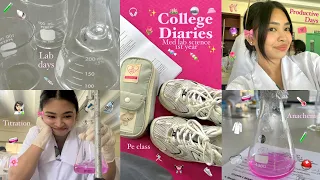 College Diaries: Lab days(titration,quizzes,chill but productive,study sessions 👟🧘🏻‍♀️👩🏻‍🔬🌷🧪