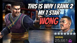 This is why i rank 2 My 7 star Wong |Crazy damage and Regeneration| - Marvel Contest of Champions