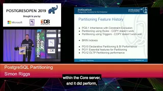 PostgresOpen 2019 PostgreSQL Partitioning