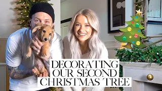 DECORATING OUR SECOND CHRISTMAS TREE AND HALLWAY FOR THE HOLIDAYS | INTHEFROW