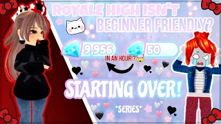 STARTING OVER IN ROYALE HIGH! EPISODE 1 | IS ROYALE HIGH BEGINNER FRIENDLY? | Kinda chaotic | Roblox