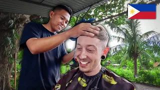 SURPRISE REWARD for HONEST Filipino Street Barber! 🇵🇭