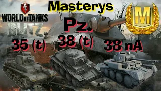 WOT Blitz Pz.35 (t), Pz.38 (t), Pz.38 nA Path To E100 Mastery Gameplays