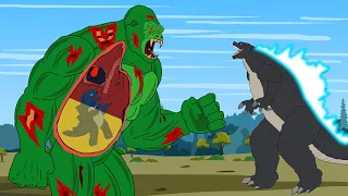 POOR BABY GODZILLA vs KONG LIFE: Kong Zombie vs Godzilla |So Sad But Happy Ending Animation