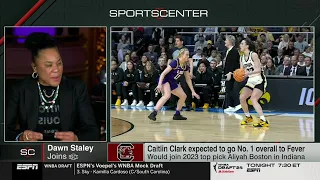 Dawn Staley On Kamilla Cardoso, Caitlin Clark Playing With Aliyah Boston, etc At 2024 WNBA Draft