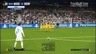 PES 2018 | Real Madrid vs Borussia Dortmund | C.Ronaldo Free Kick Goal | UEFA Champions League (UCL)
