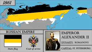 Russian Empire (1721-1917) History Map. Every Year.