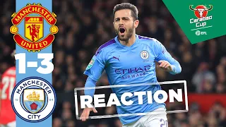 "We still have 90 minutes" BERNARDO SILVA | MAN UNITED 1-3 MAN CITY | CARABAO CUP