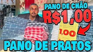 🚨R$1,00 🚨 (Fabrica) Pano de Chão e Pano de Prato Direto do Fabricante na Rua Bresser