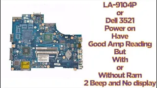 How to solve Dell laptop power give two beep, but no display issue by #Satishbhai & #Aditya11ttt